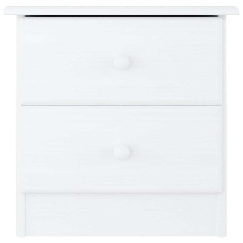 vidaXL Mesita de noche ALTA madera maciza de pino blanco 41x35x41 cm