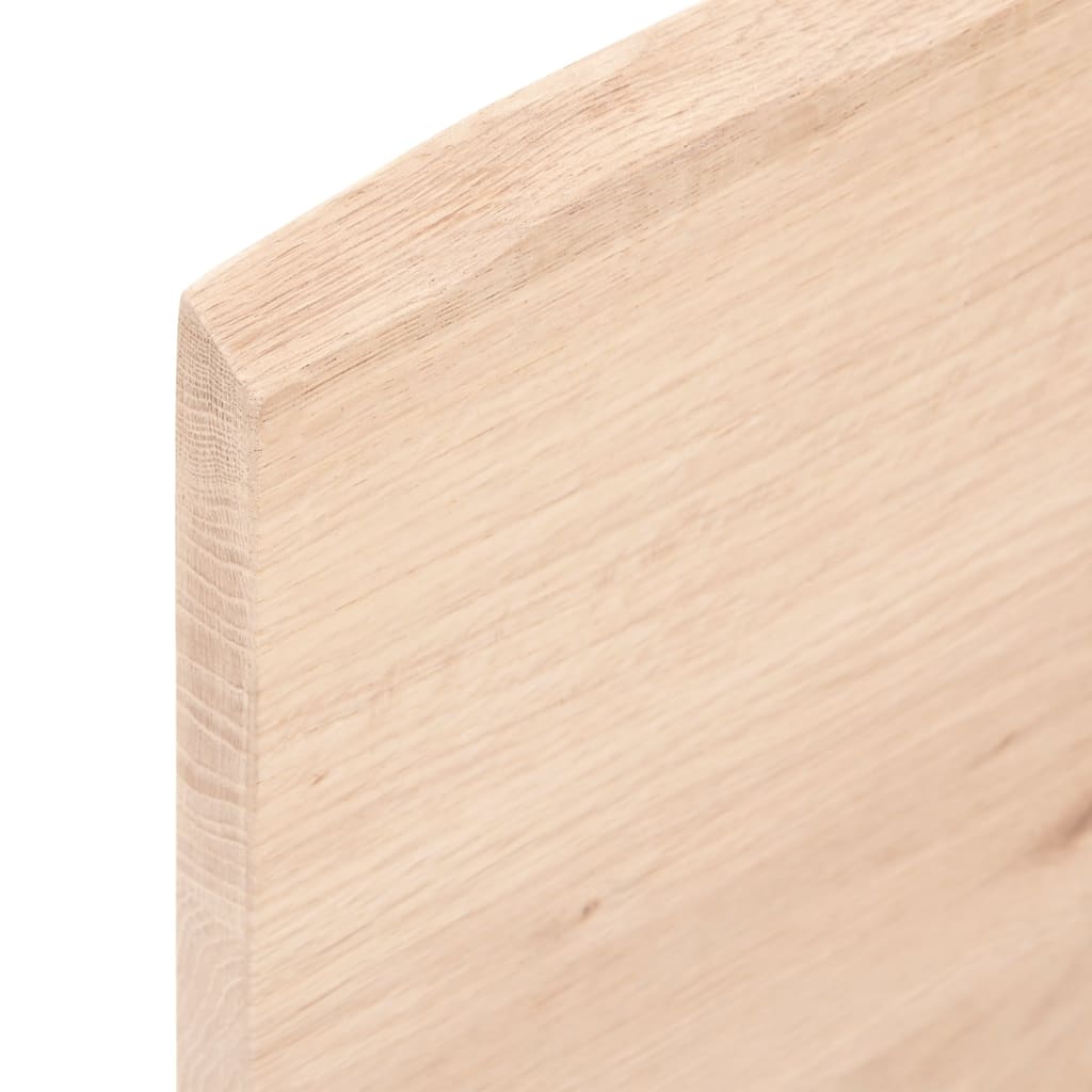 vidaXL Estante de pared madera maciza de roble sin tratar 40x10x2 cm