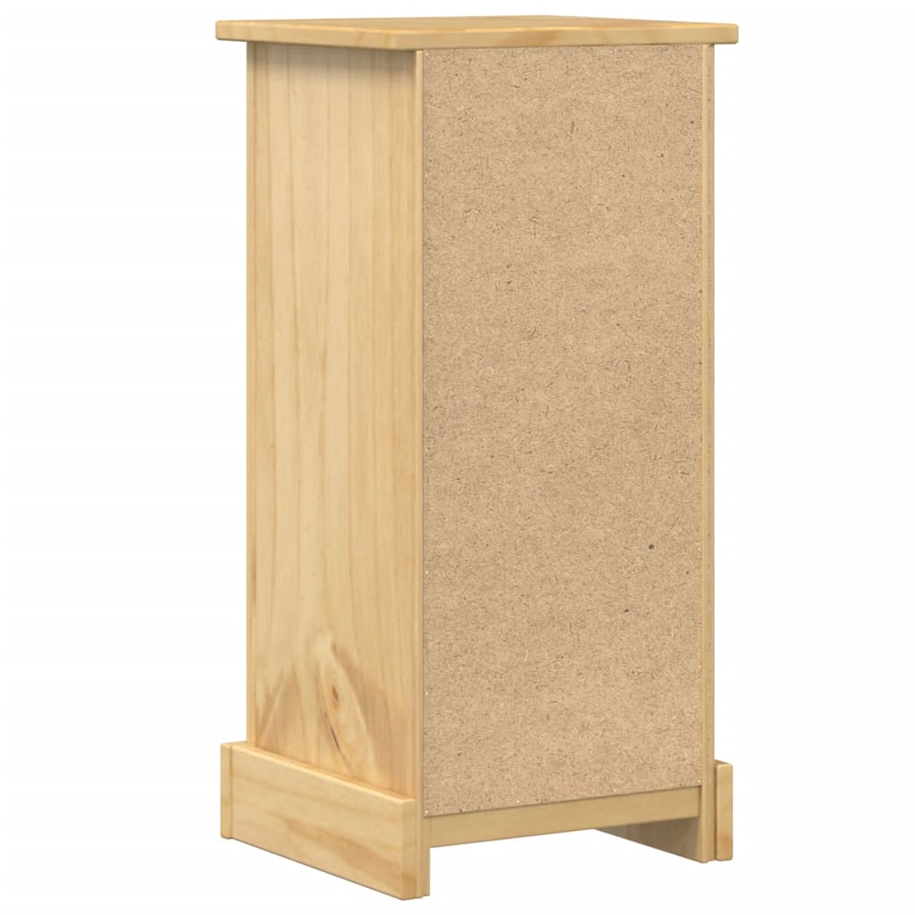 vidaXL Mesita de noche Corona madera maciza de pino 35x32,5x74 cm