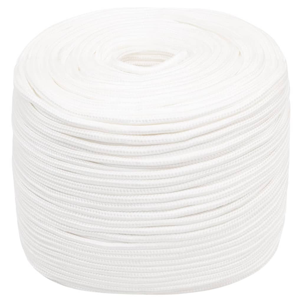 vidaXL Cuerda de barco polipropileno blanco intenso 6 mm 25 m