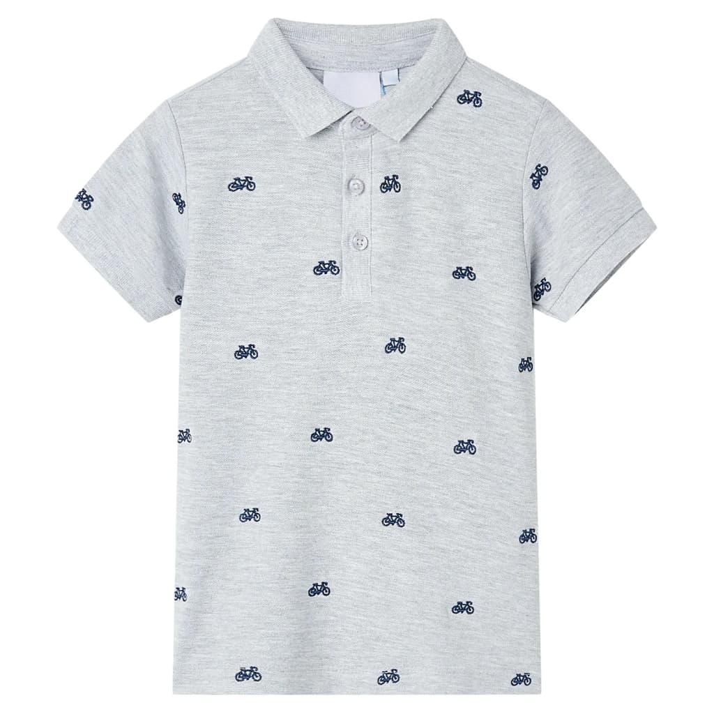 Polo infantil gris melange 140