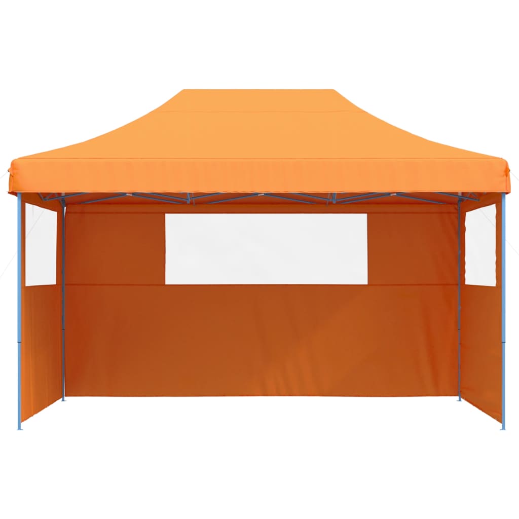 vidaXL Tienda de fiesta plegable Pop-Up 3 paredes laterales naranja