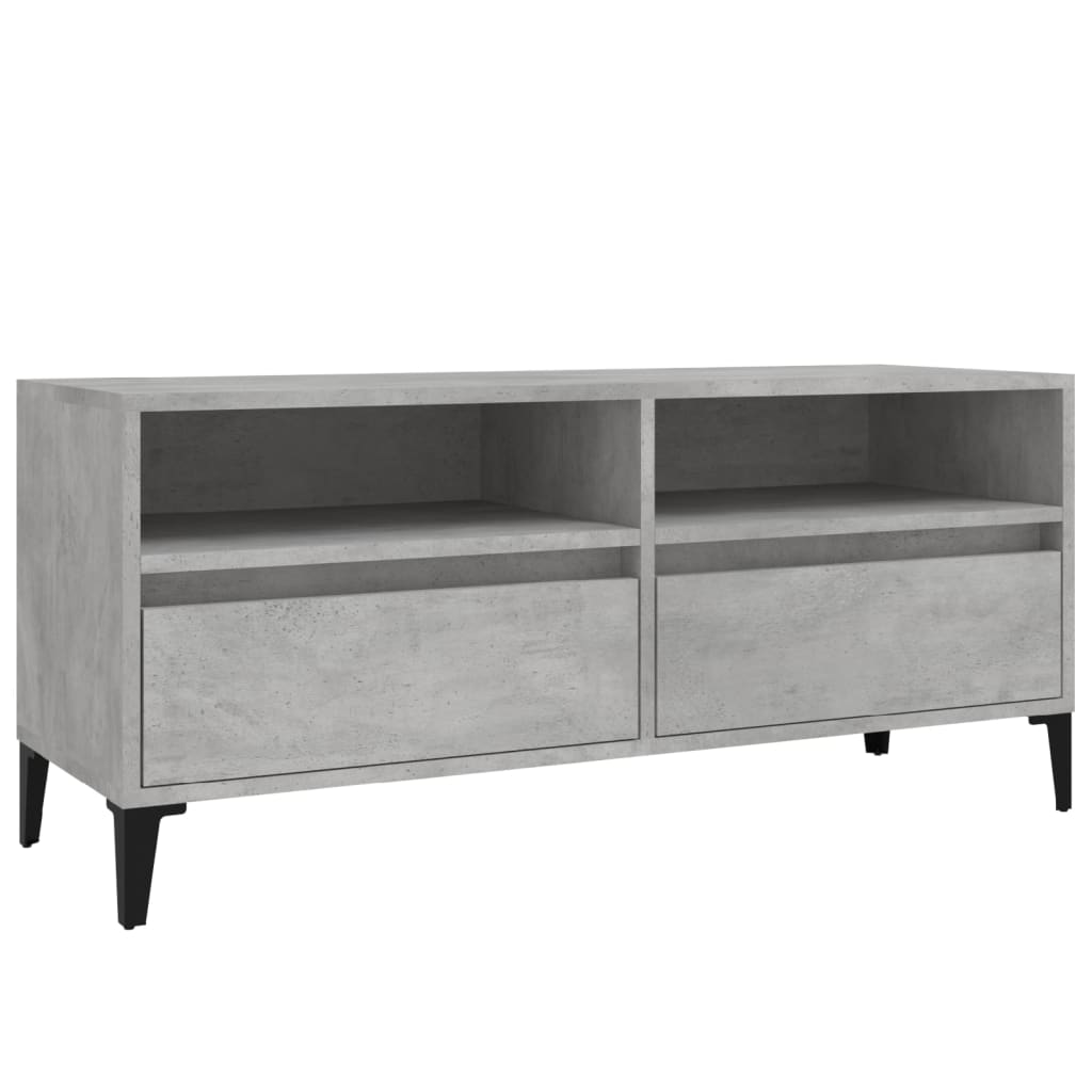 vidaXL Mueble de TV madera contrachapada gris hormigón 100x34,5x44,5cm