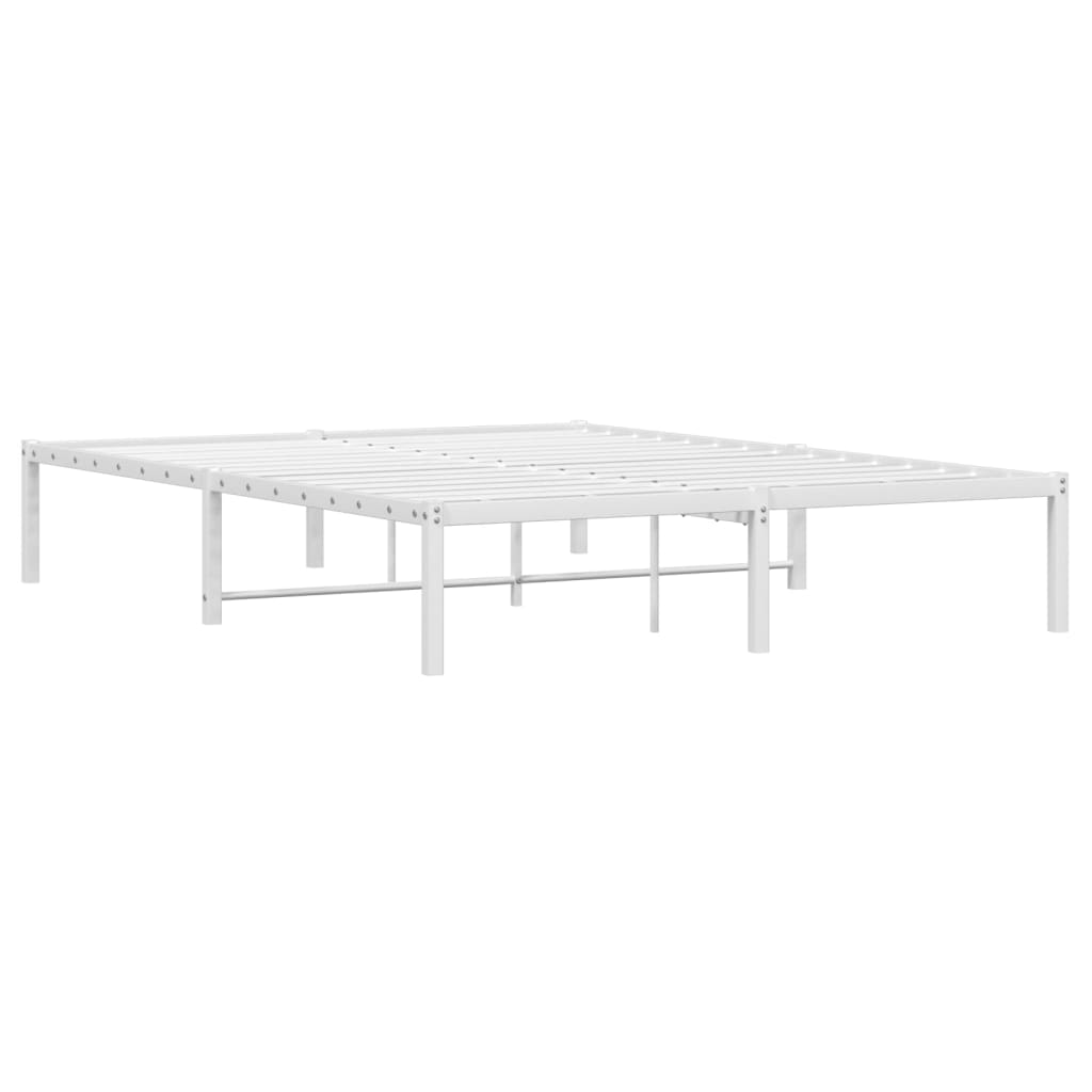 vidaXL Estructura de cama de metal blanca 140x190 cm