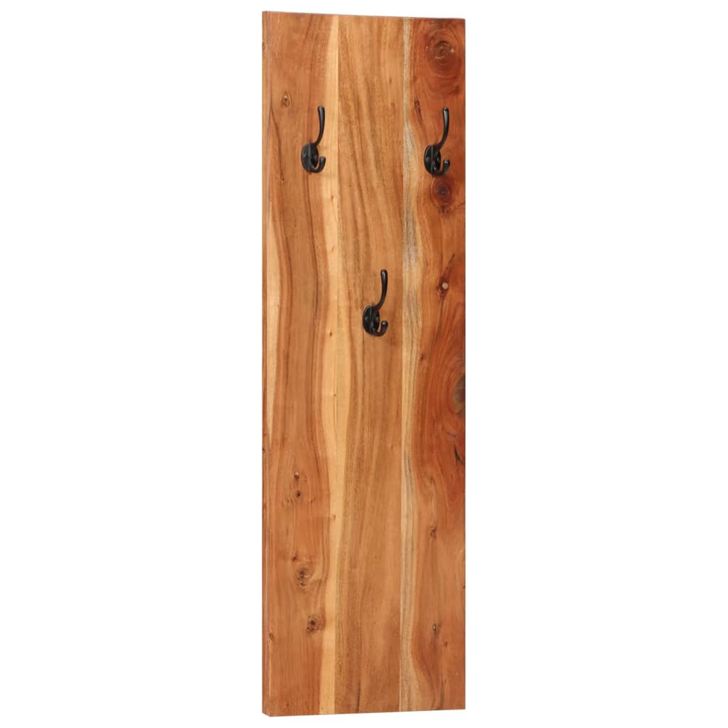 vidaXL Percheros de pared 2 uds madera maciza de acacia 36x3x110 cm