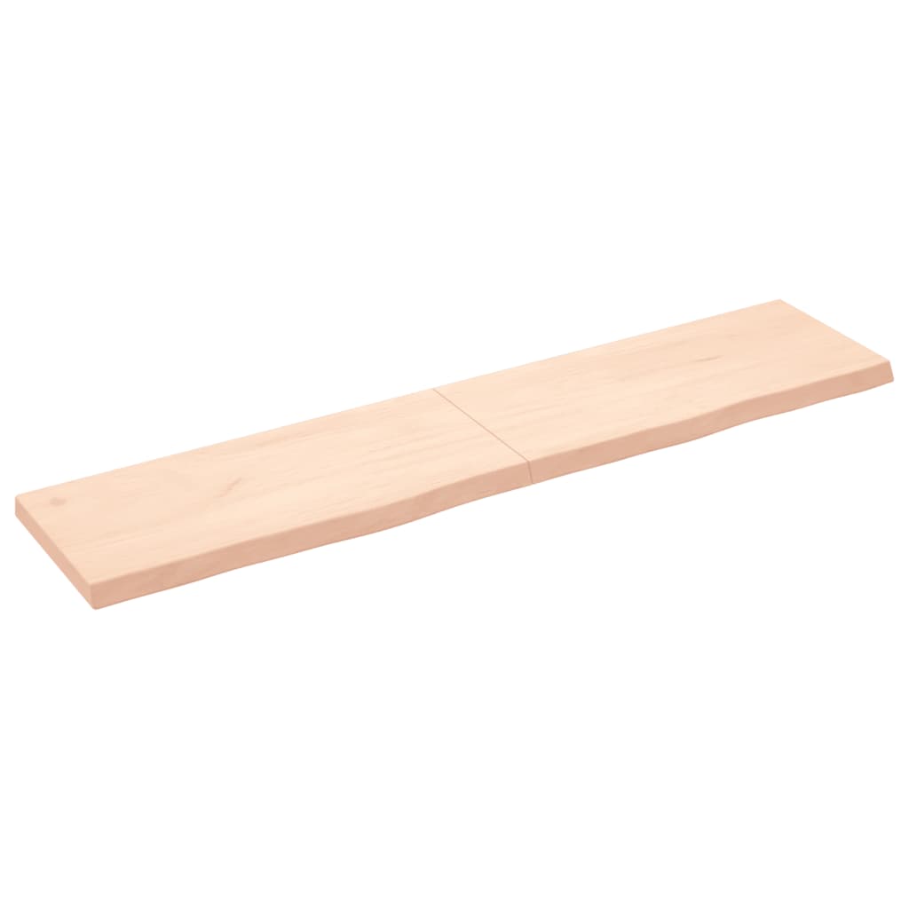 vidaXL Tablero de mesa madera maciza roble sin tratar 180x40x(2-6) cm