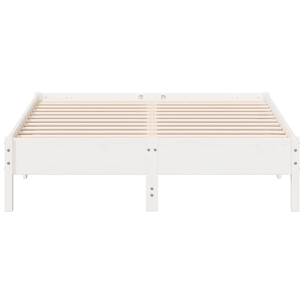 vidaXL Estructura de cama sin colchón madera de pino blanca 140x200 cm