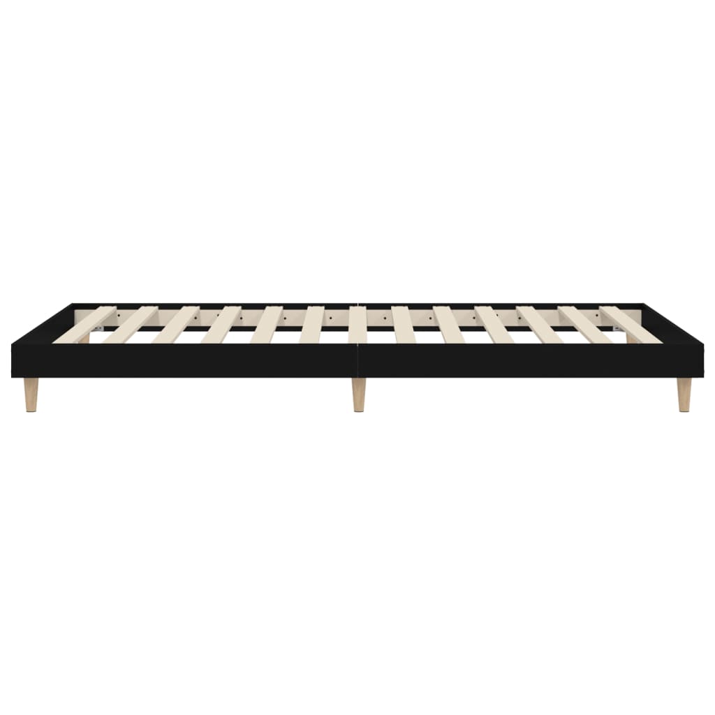 vidaXL Estructura de cama madera de ingeniería negra 90x200 cm