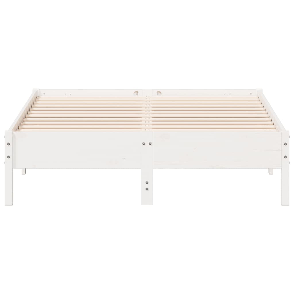 vidaXL Estructura de cama sin colchón madera de pino blanca 140x190 cm