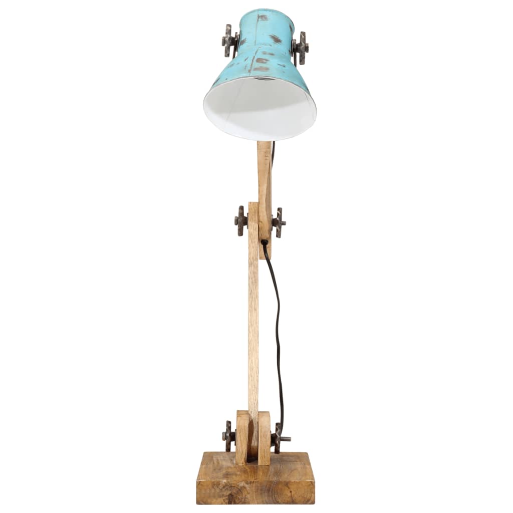 vidaXL Lámpara de escritorio azul desgastado 25 W E27 23x18x96 cm
