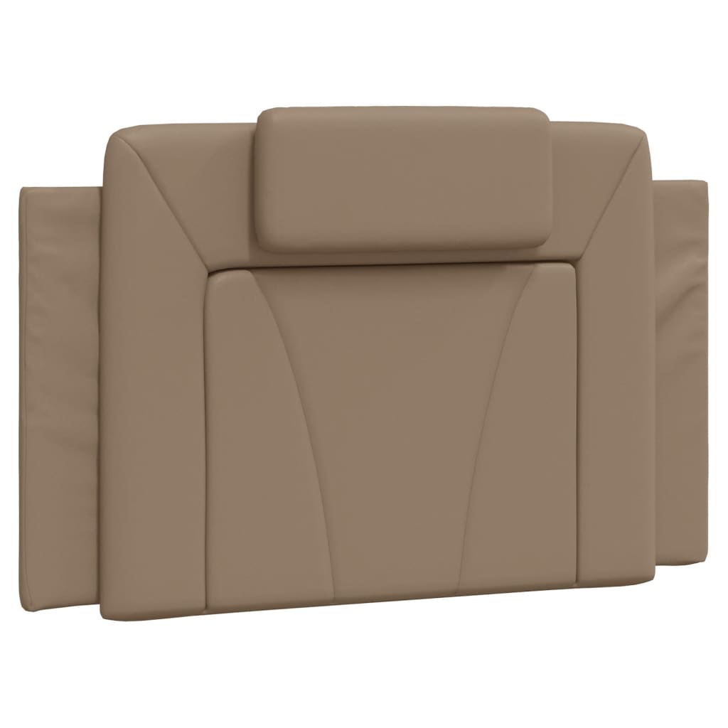 vidaXL Cama con colchón cuero sintético capuchino 90x200 cm