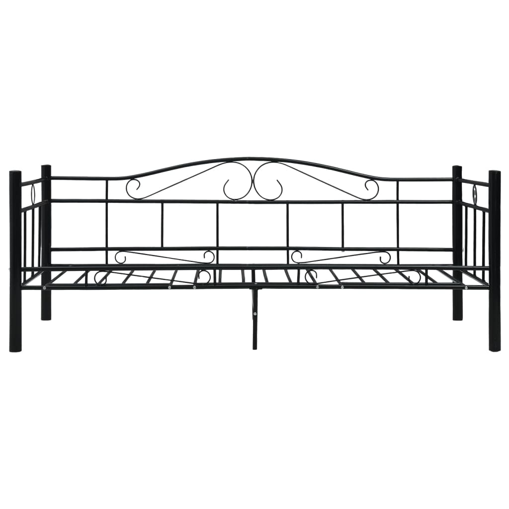 vidaXL Estructura de sofá cama sin colchón metal negro 90x200 cm