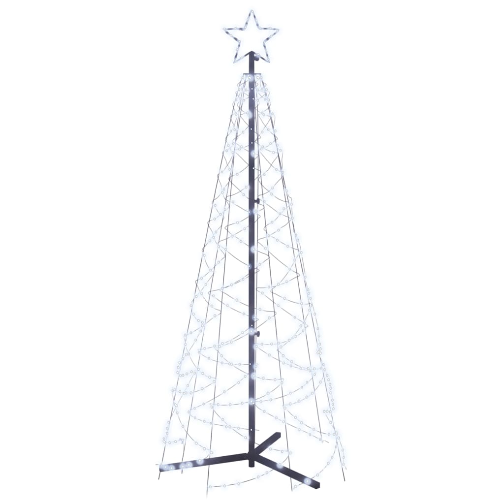 vidaXL Árbol de Navidad cónico 200 LED blanco frío 70x180 cm