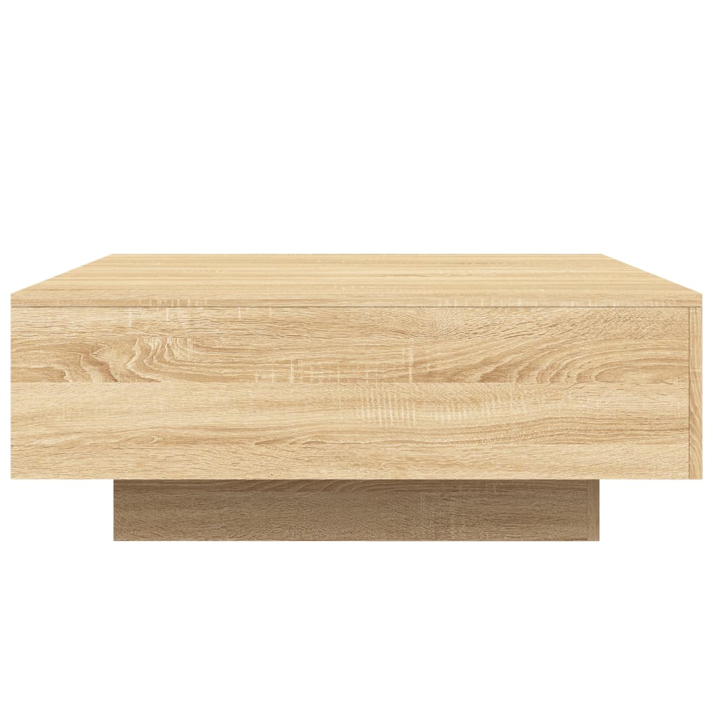 vidaXL Mesa de centro madera de ingeniería roble Sonoma 80x80x31 cm