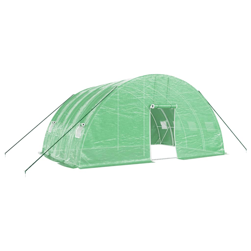 vidaXL Invernadero con estructura de acero verde 24 m² 6x4x2,85 m