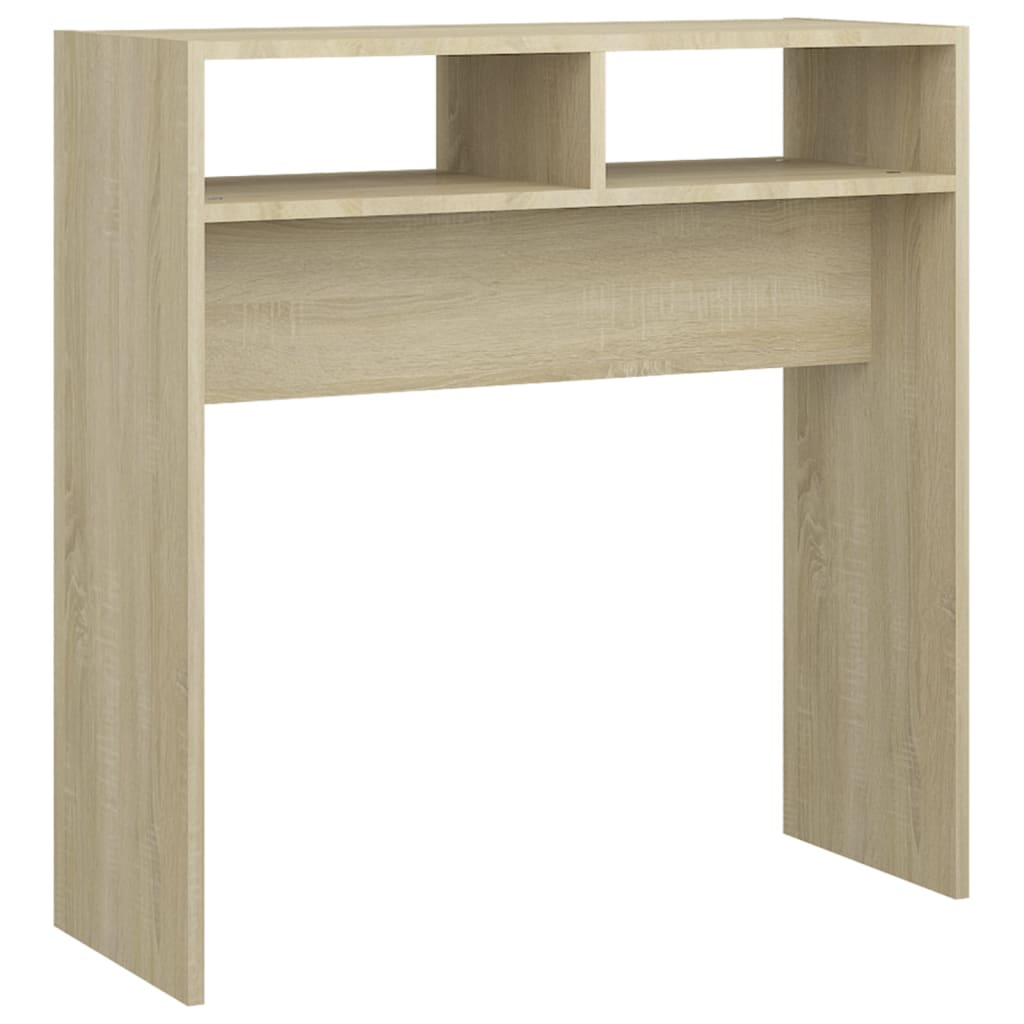 vidaXL Mesa consola madera contrachapada roble Sonoma 78x30x80 cm