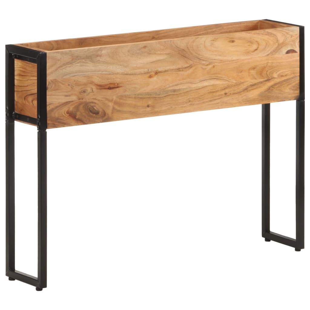 vidaXL Jardinera de madera maciza de acacia 90x20x68 cm