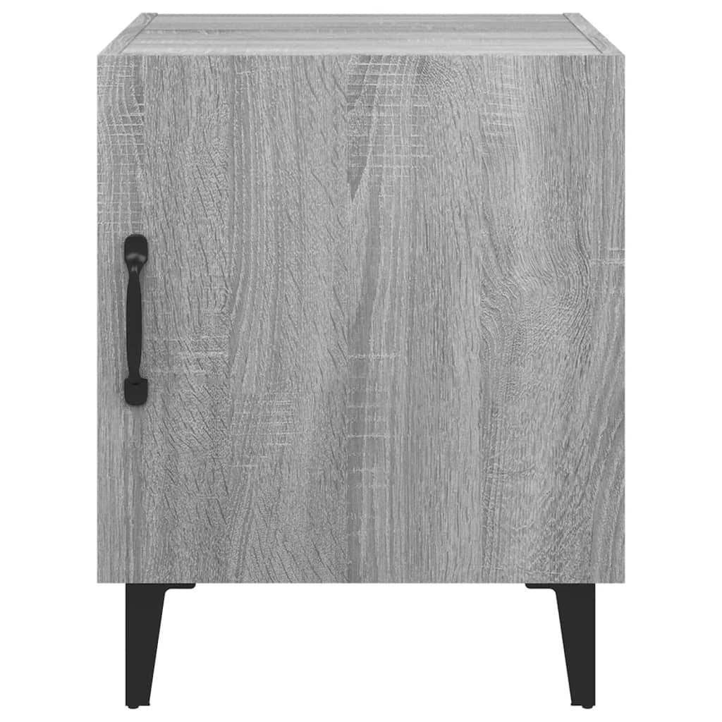 vidaXL Mesitas de noche 2 uds madera contrachapada gris Sonoma