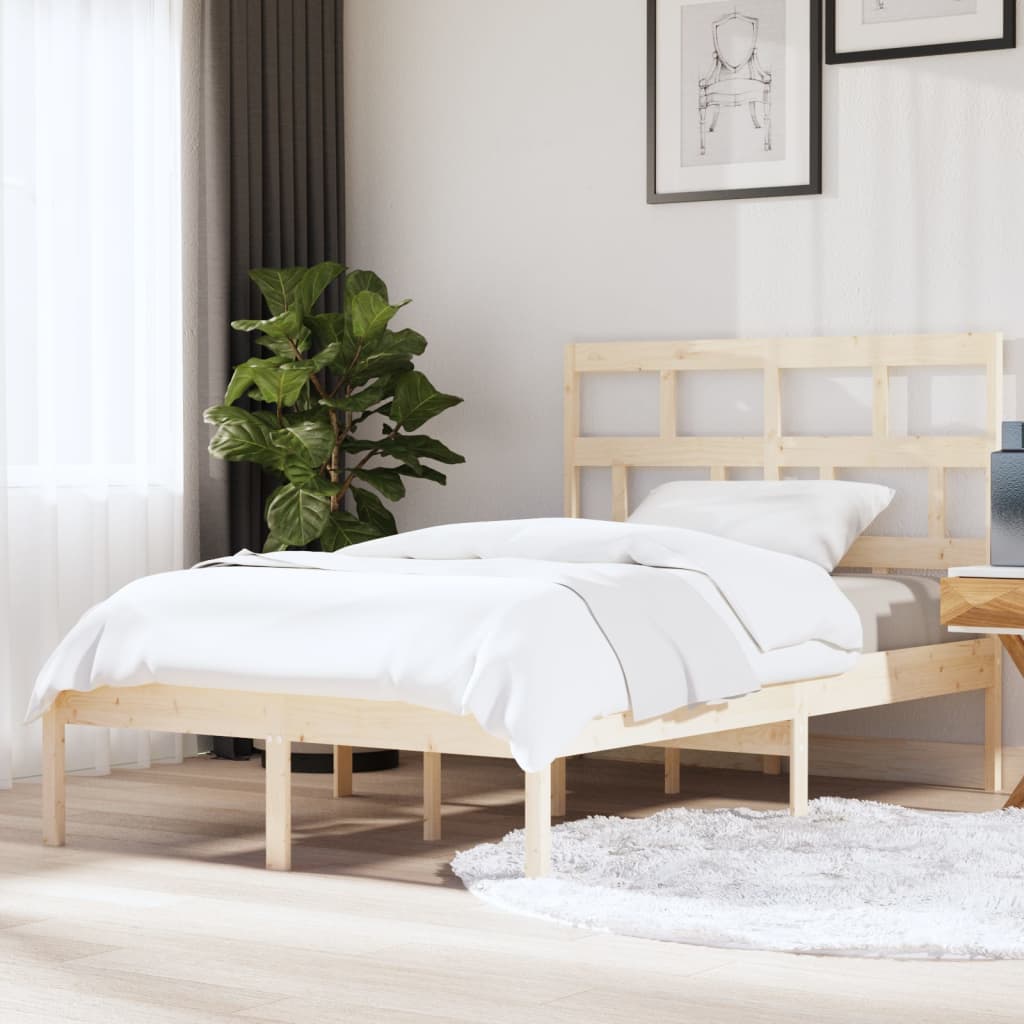 vidaXL Estructura de cama de madera maciza de pino 140x200 cm