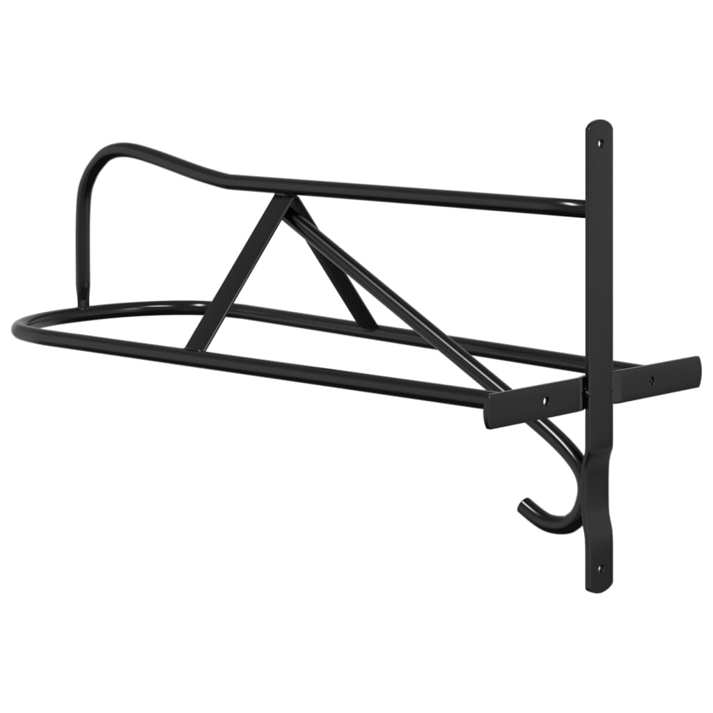 vidaXL Soporte de silla de montura de pared hierro negro