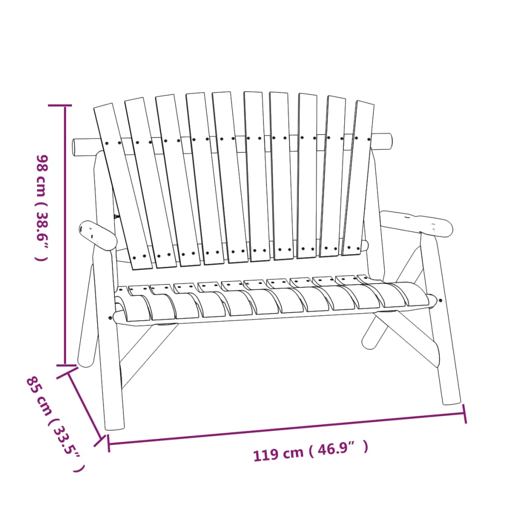 vidaXL Juego de muebles de jardín 4 piezas madera maciza de abeto