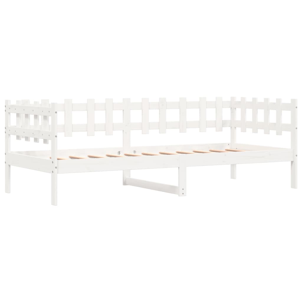 vidaXL Sofá cama sin colchón madera maciza de pino blanco 80x200 cm