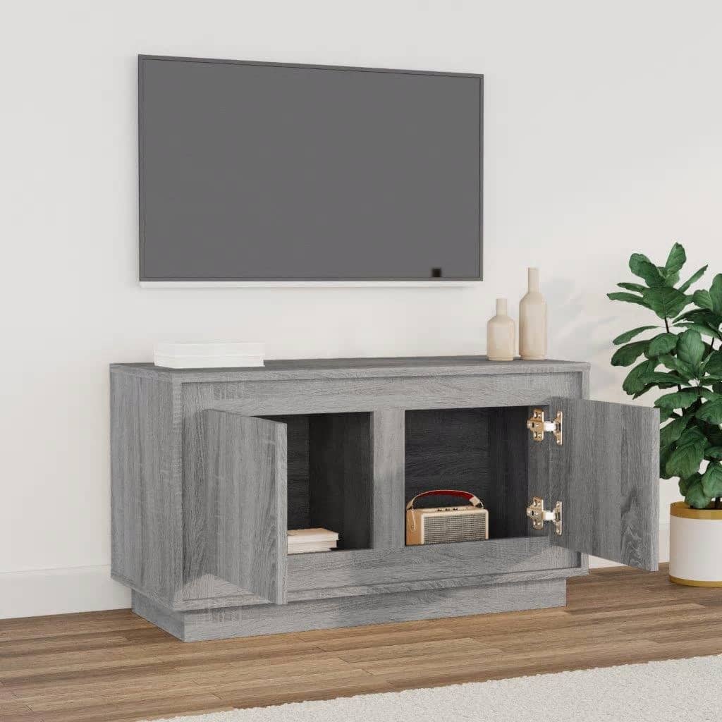 vidaXL Mueble para TV madera contrachapada gris Sonoma 80x35x45 cm