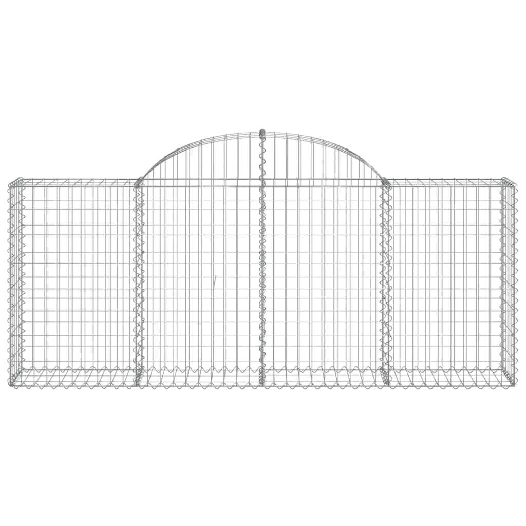 vidaXL Cestas de gaviones 6 uds forma de arco hierro 200x30x80/100 cm