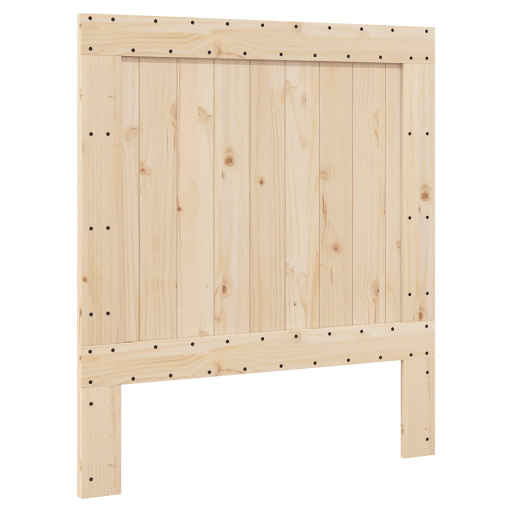 vidaXL Estructura de cama con cabecero madera de pino gris 90x200 cm