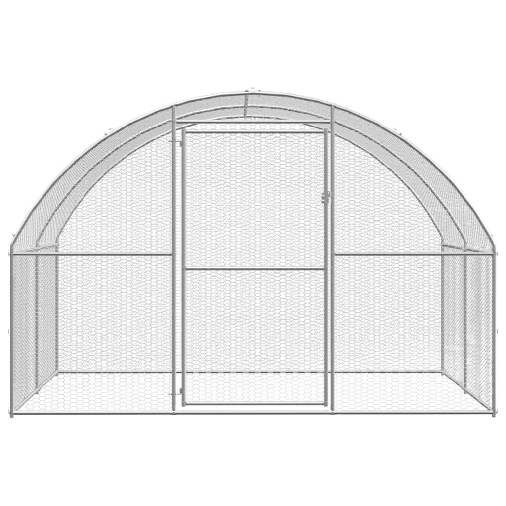 vidaXL Gallinero de exterior de acero galvanizado 3x8x2 m