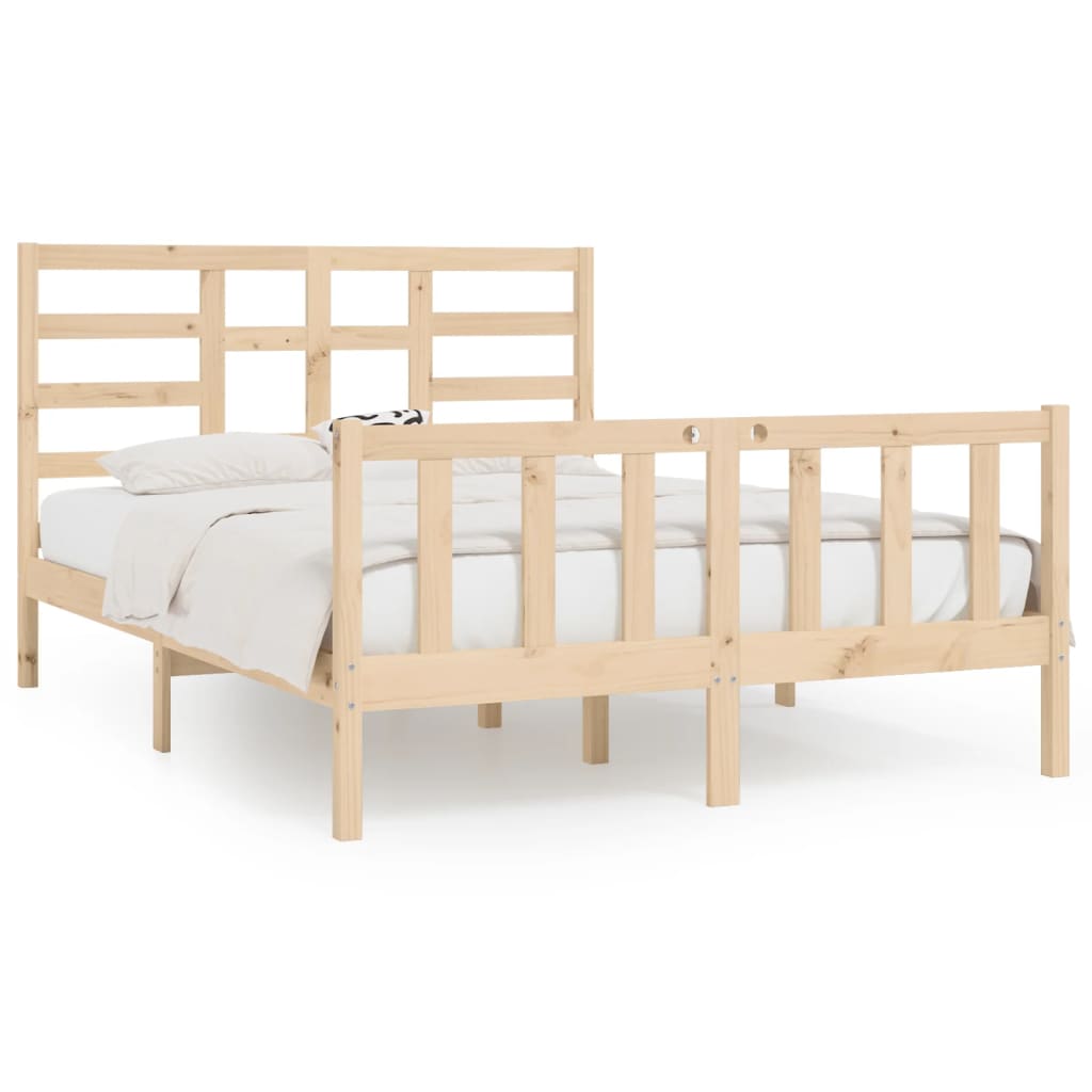 vidaXL Estructura de cama madera maciza de pino 120x200 cm