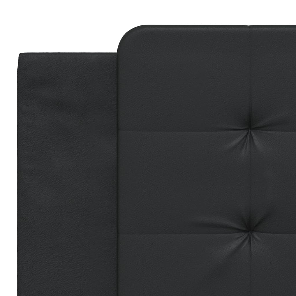 vidaXL Cabecero de cama acolchado cuero sintético negro 180 cm