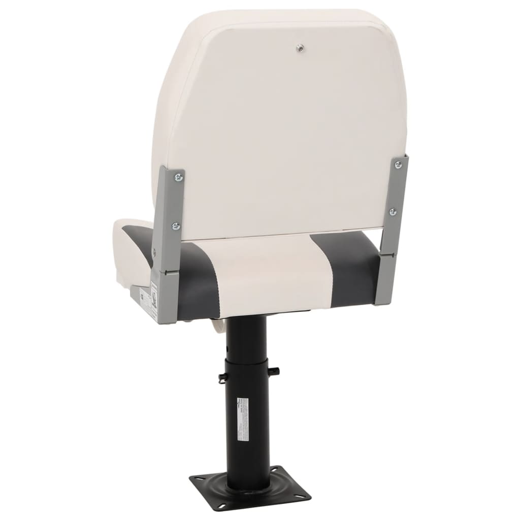 vidaXL Asiento de barco con pedestal altura ajustable 360° giratorio