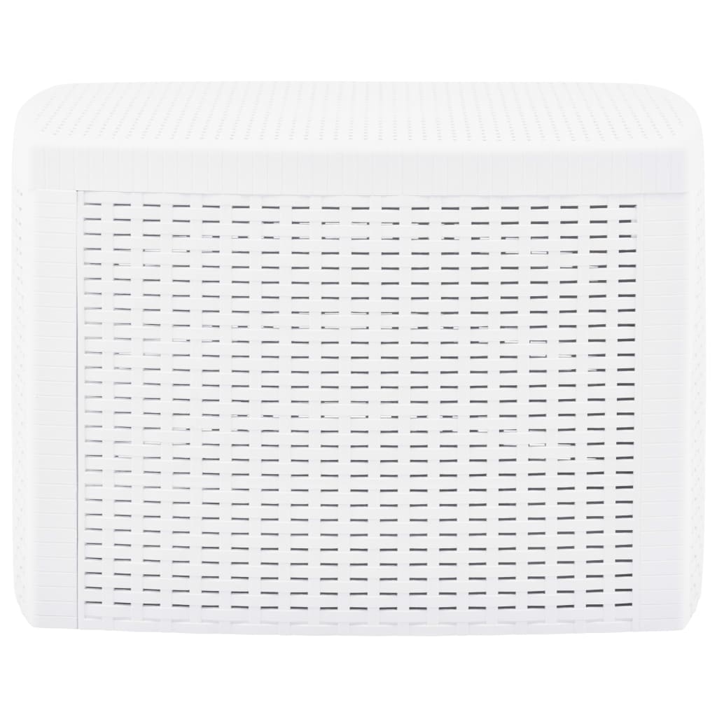 vidaXL Mesa auxiliar de plástico blanco 54x54x36,5 cm