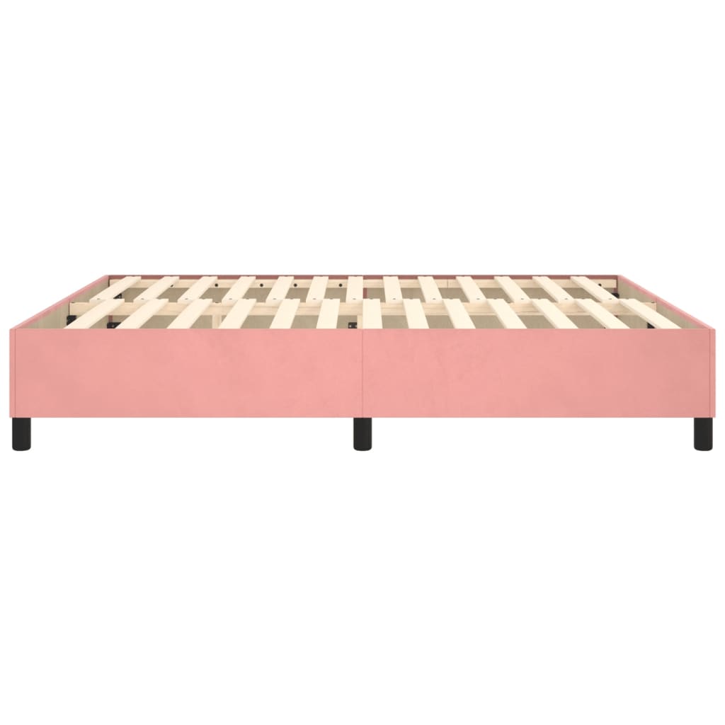 vidaXL Estructura de cama de terciopelo rosa 200x200 cm