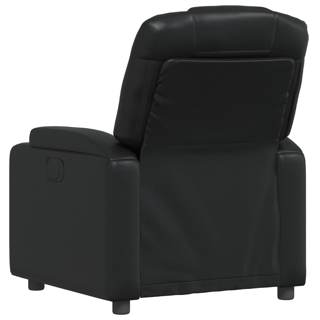 vidaXL Sillón reclinable de cuero sintético negro