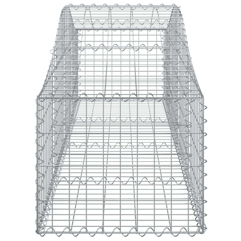 vidaXL Cestas de gaviones 4 uds forma de arco hierro 200x50x40/60 cm