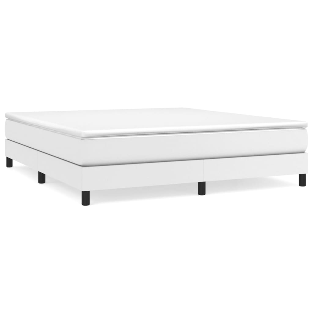 vidaXL Estructura de cama de cuero sintético blanco 180x200 cm