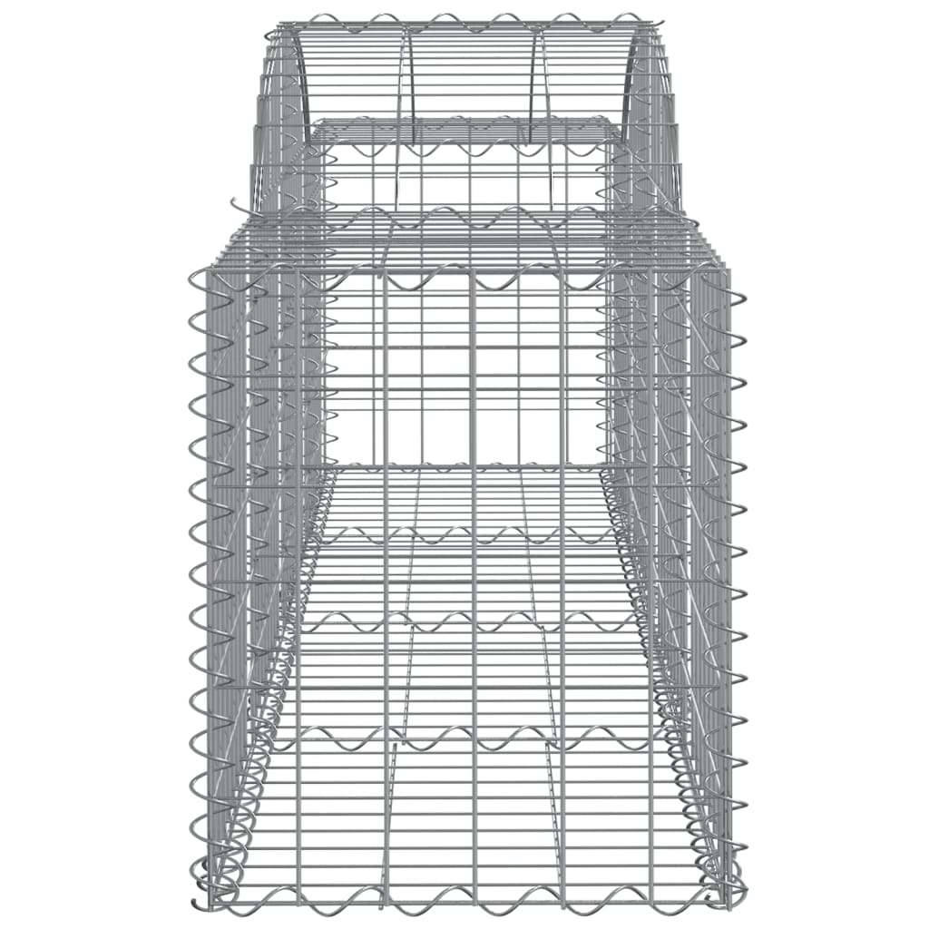 vidaXL Cestas de gaviones 10 uds forma de arco hierro 200x50x60/80 cm