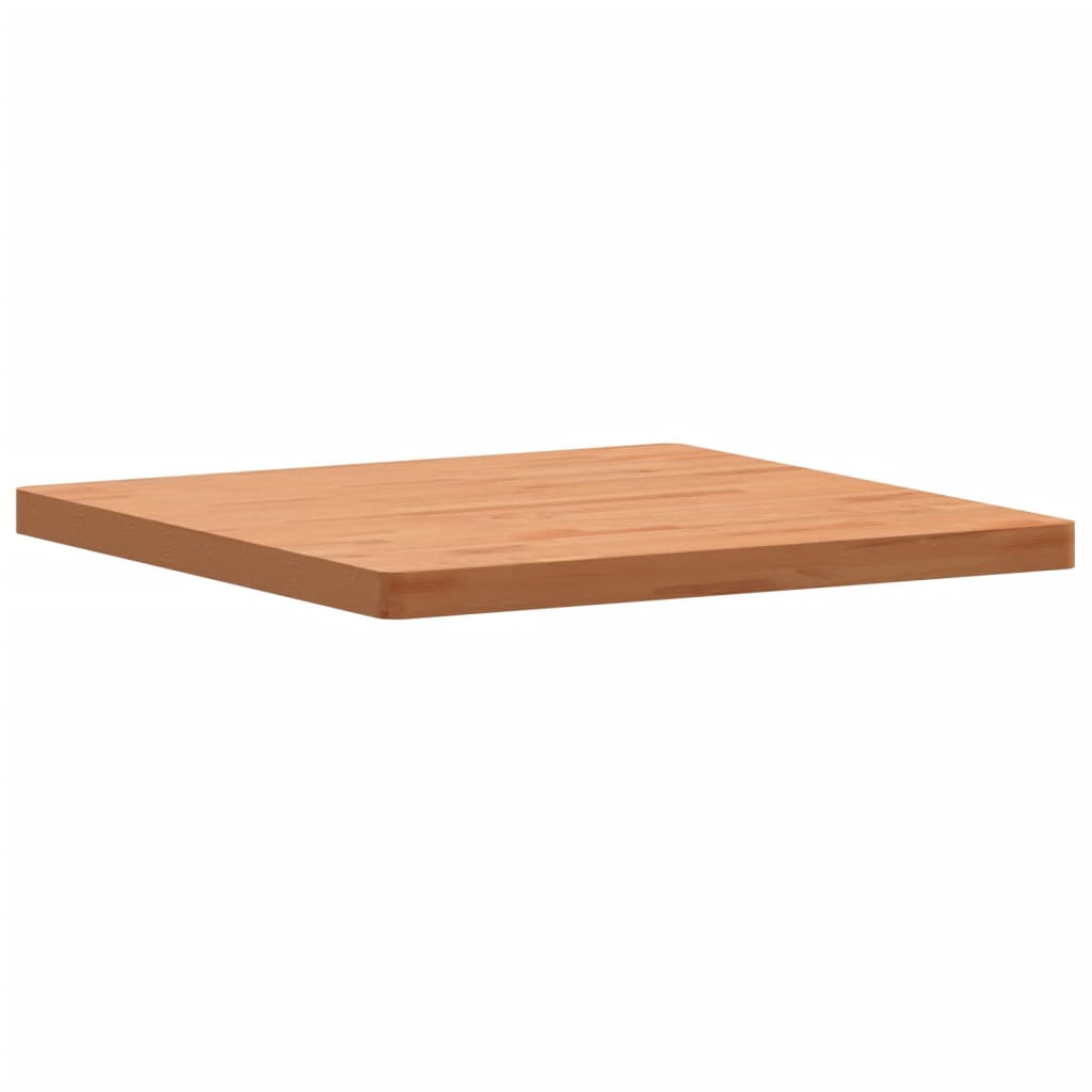 vidaXL Tablero de mesa cuadrado de madera maciza de haya 70x70x4 cm