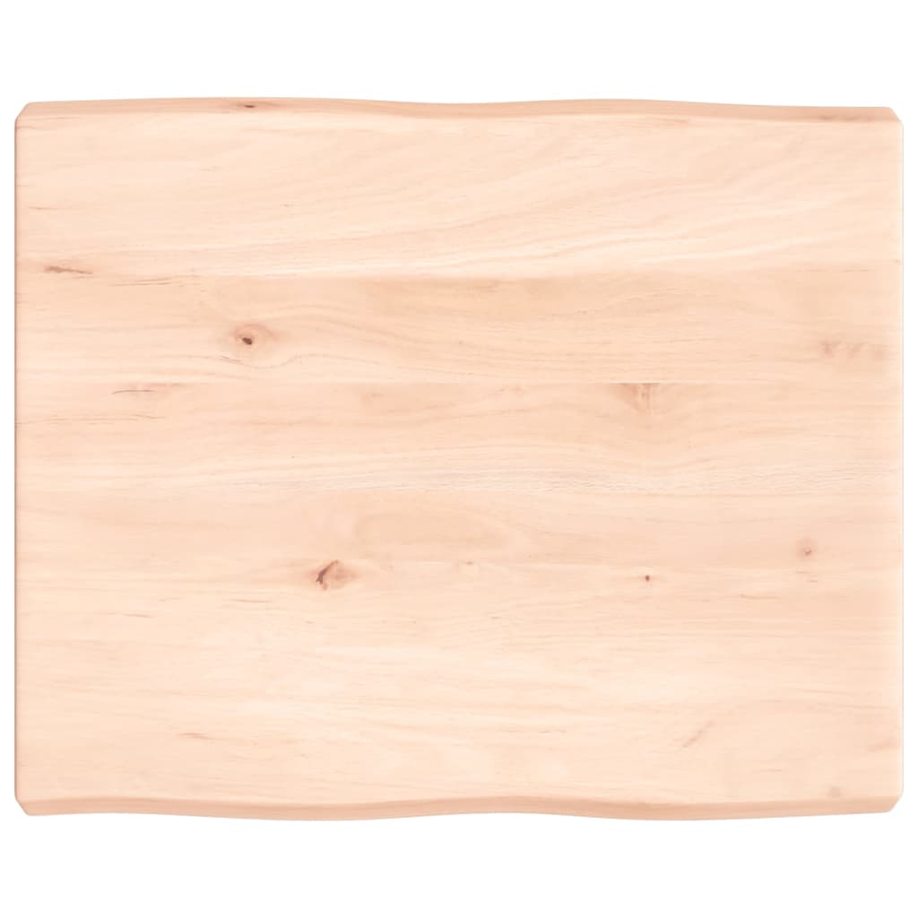 vidaXL Tablero de mesa madera maciza borde natural 60x50x(2-6) cm