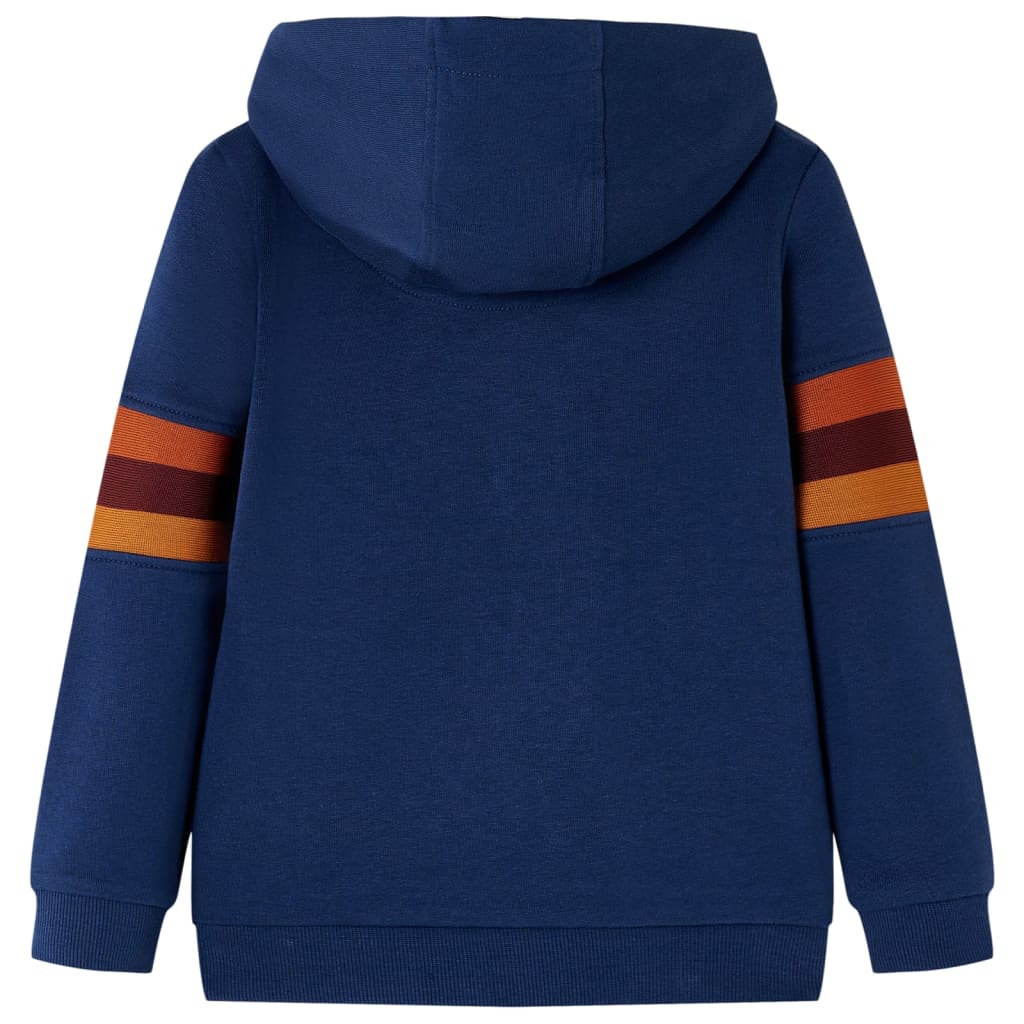 Sudadera infantil con capucha azul marino 140