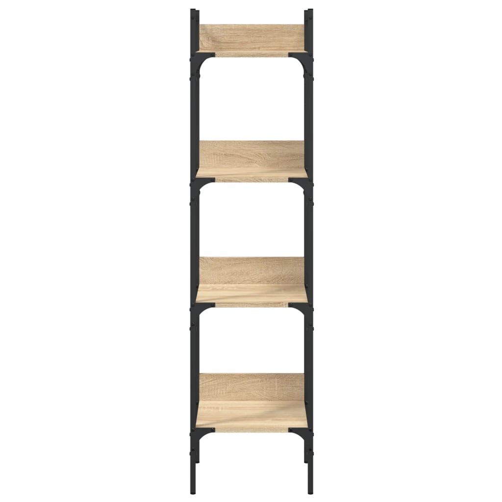 vidaXL Librería de 4 estantes madera roble Sonoma 35x30x138,5 cm