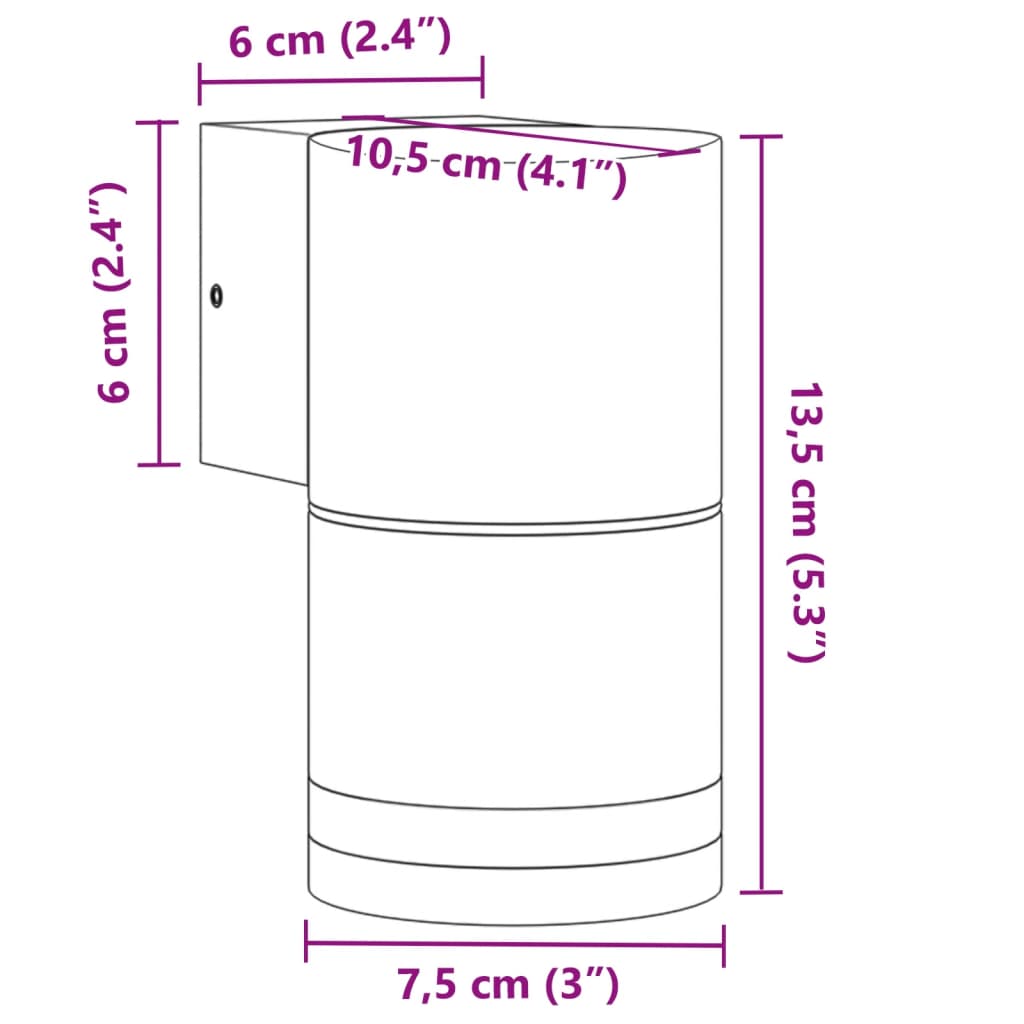 vidaXL Lámparas de pared de exterior 2 uds aluminio fundido negro