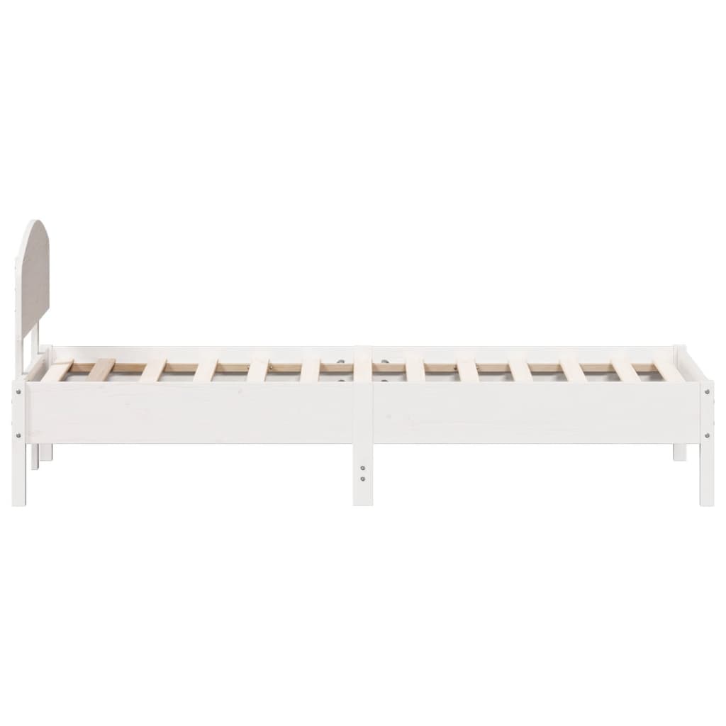 vidaXL Estructura de cama sin colchón madera de pino blanca 90x200 cm