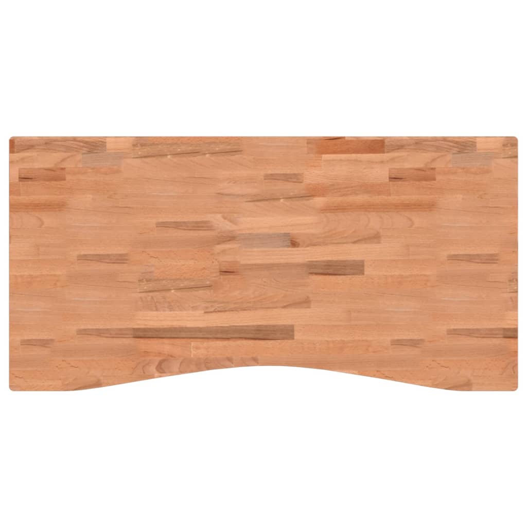 vidaXL Tablero de escritorio madera maciza de haya 110x(50-55)x2,5 cm