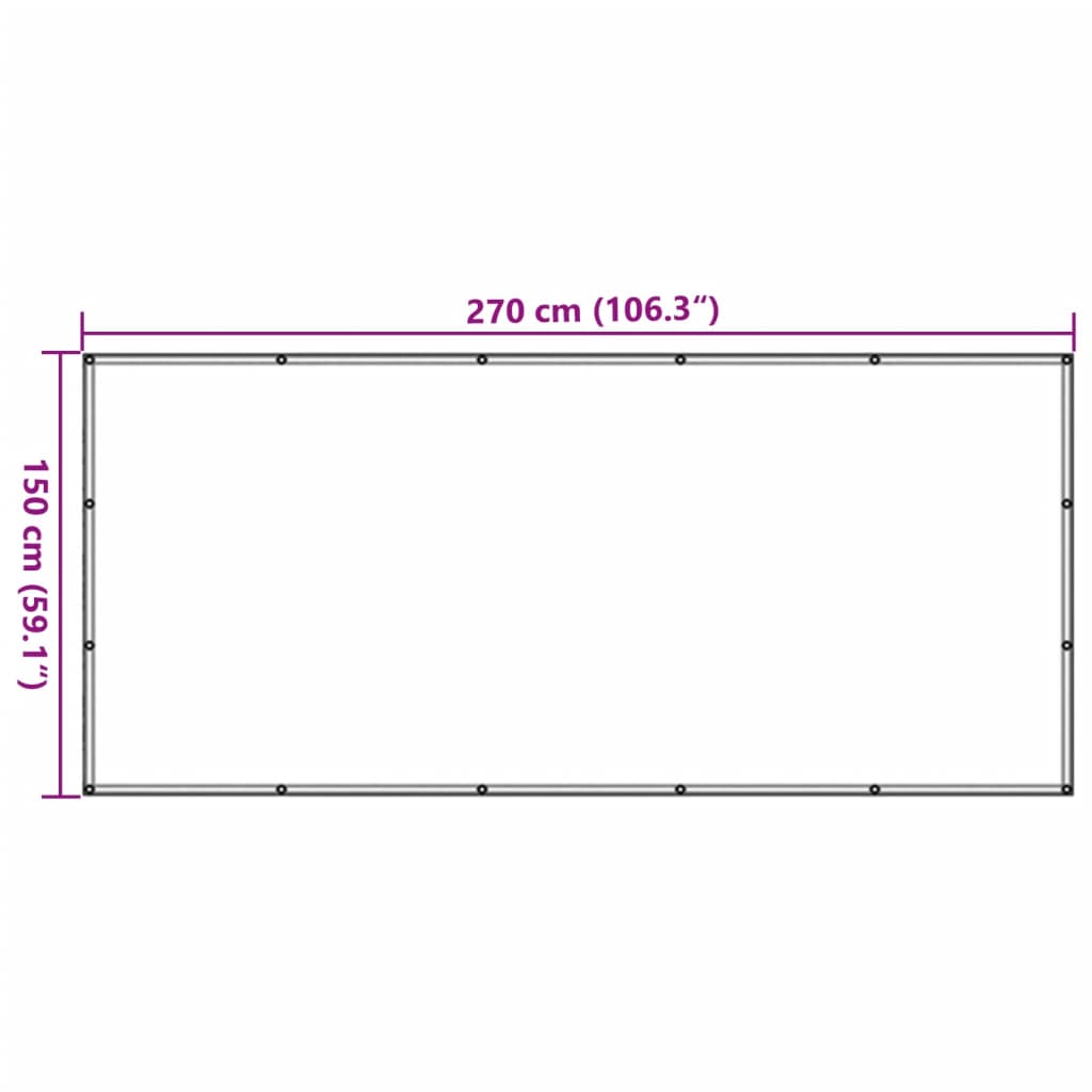 vidaXL Red para remolque HDPE verde 1,5x2,7 m