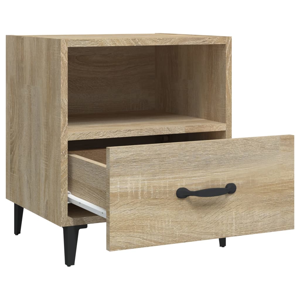 vidaXL Mesita de noche madera contrachapada color roble Sonoma