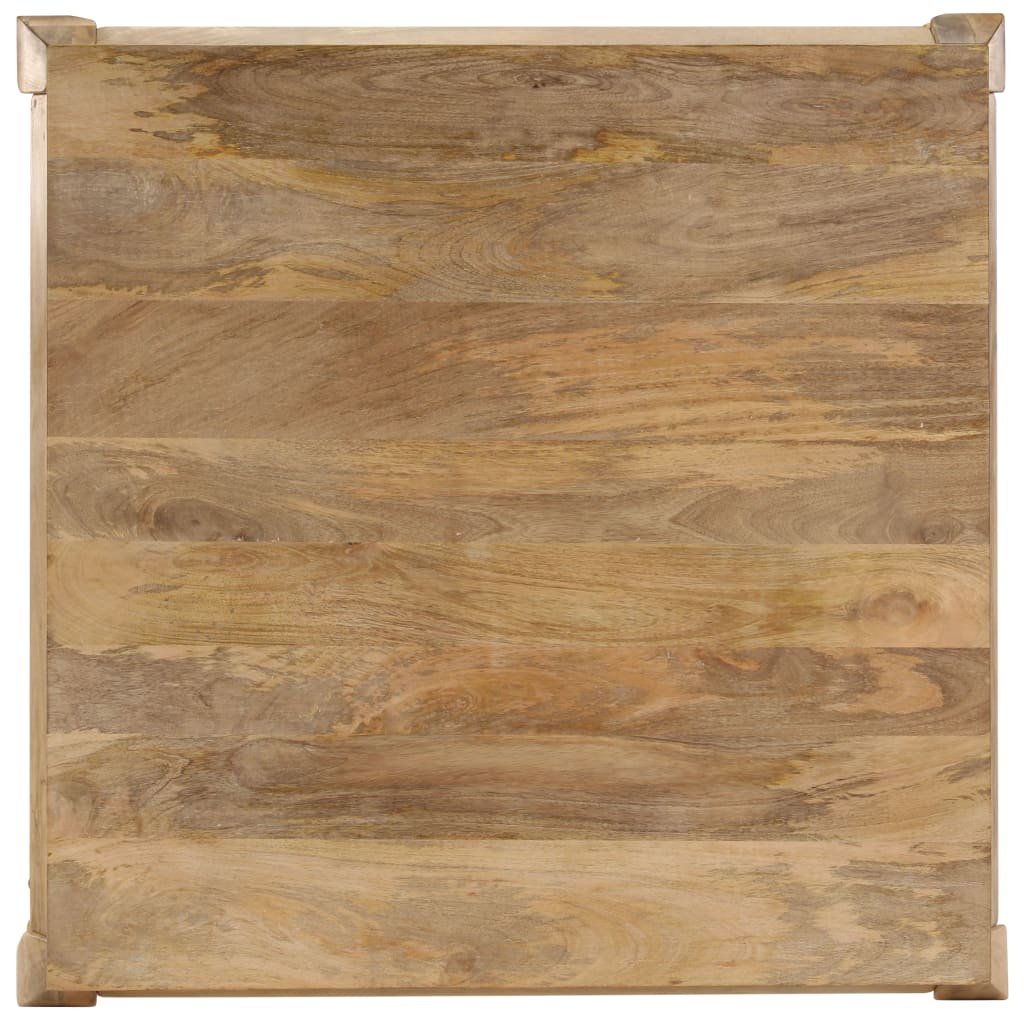 vidaXL Mesa de centro de madera maciza de mango 80x80x40 cm