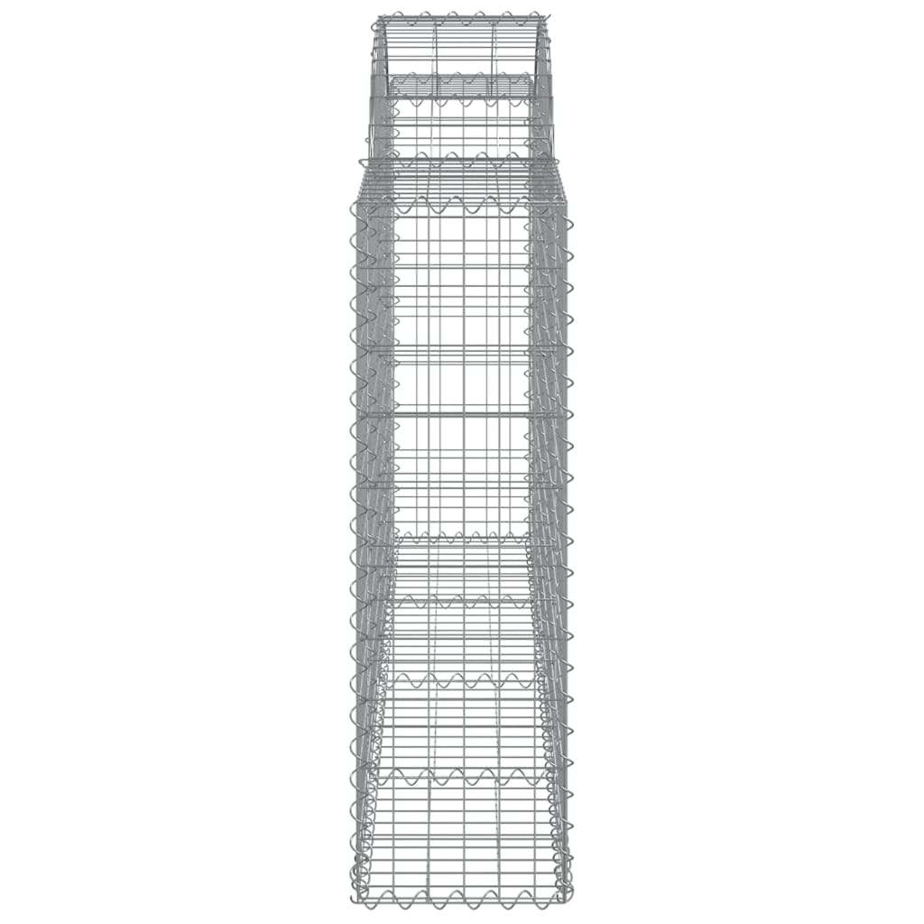 vidaXL Cestas gaviones 18 uds forma de arco hierro 200x30x100/120 cm